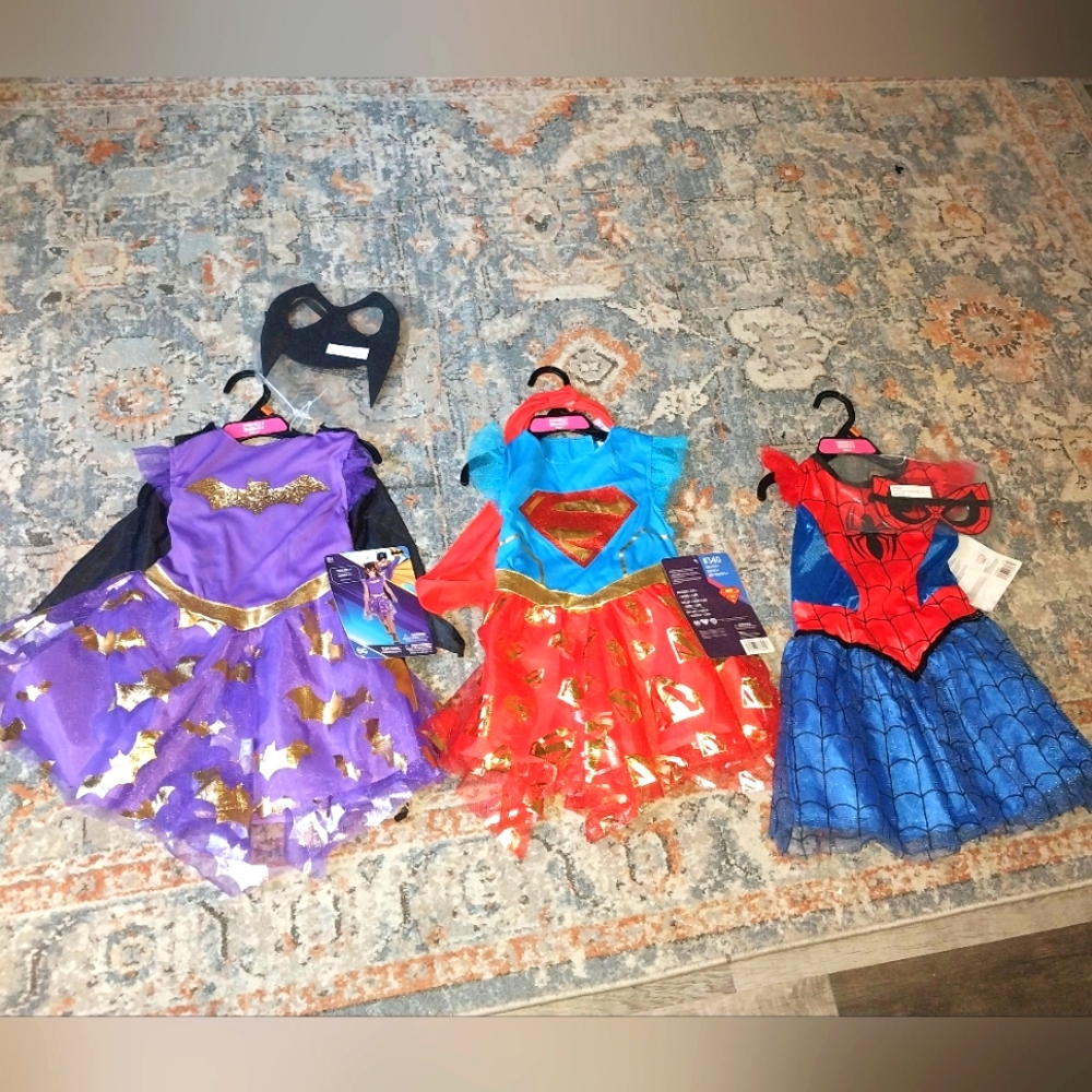 Dress up Super Hero costumes size 3-4T